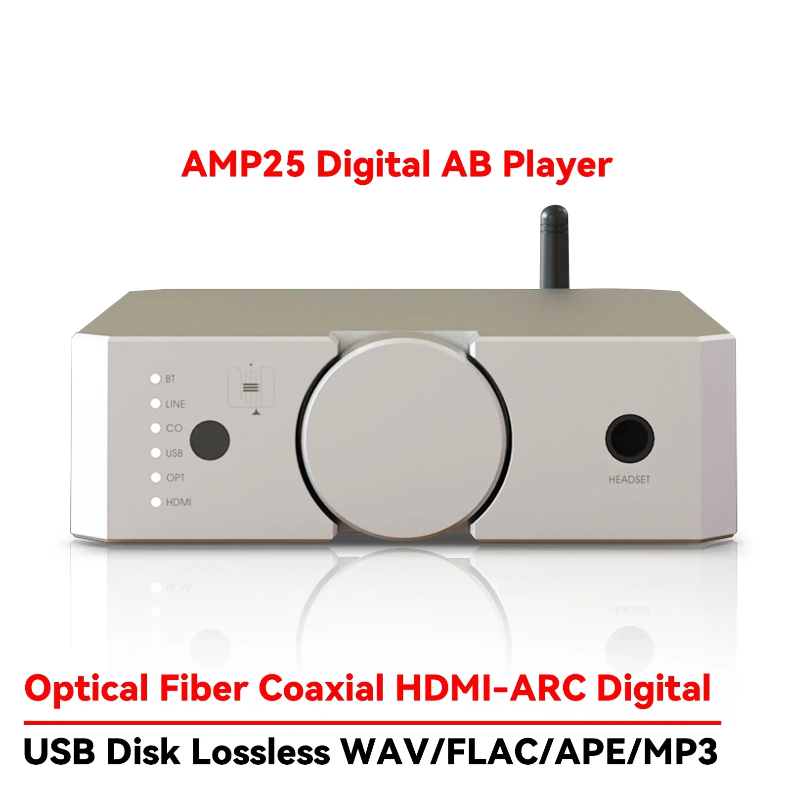 AMXEKR Audiophile Dual BALANCE เครื่องขยายเสียงบลูทูธ 5.0 200W HIFI เครื่องขยายเสียงดิจิตอล USB เล่น HDMI