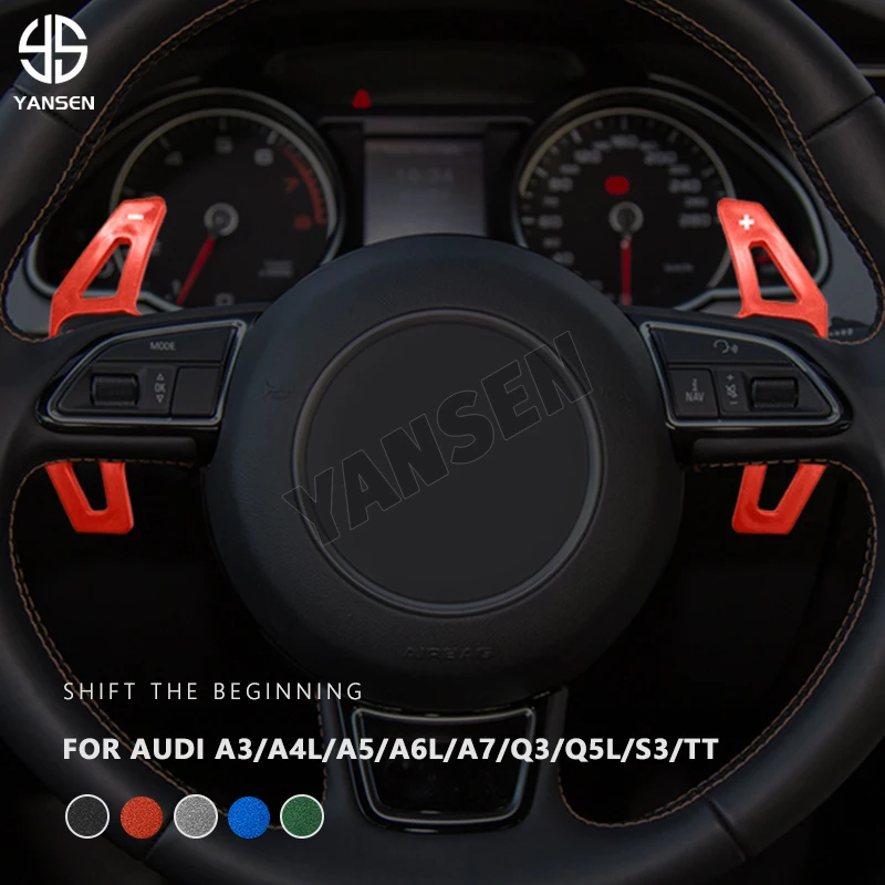 Koolstofvezel Auto Stuurwiel Shift Paddle DSG Uitbreiding Accessoires Voor Audi A3 A4L A5 A6L A7 A8 Q3 Q5 2012-2016