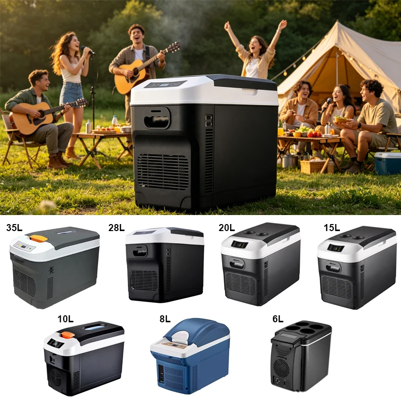 6L/8L/10L/15L/20L/28L/35L Car Mini Refrigerator Intelligent Outdoor Camping Refrigeration & Insulation Dual-purpose Refrigerator