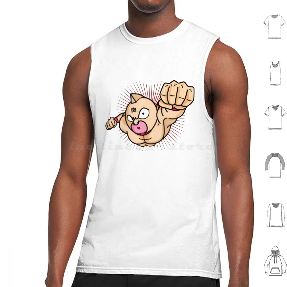 Kinnikuman Cute Tank Tops Vest Sleeveless Kinnikuman Anime Manga Japan Japanese Nisei Kid Muscle Ultimate Muscles Colorful