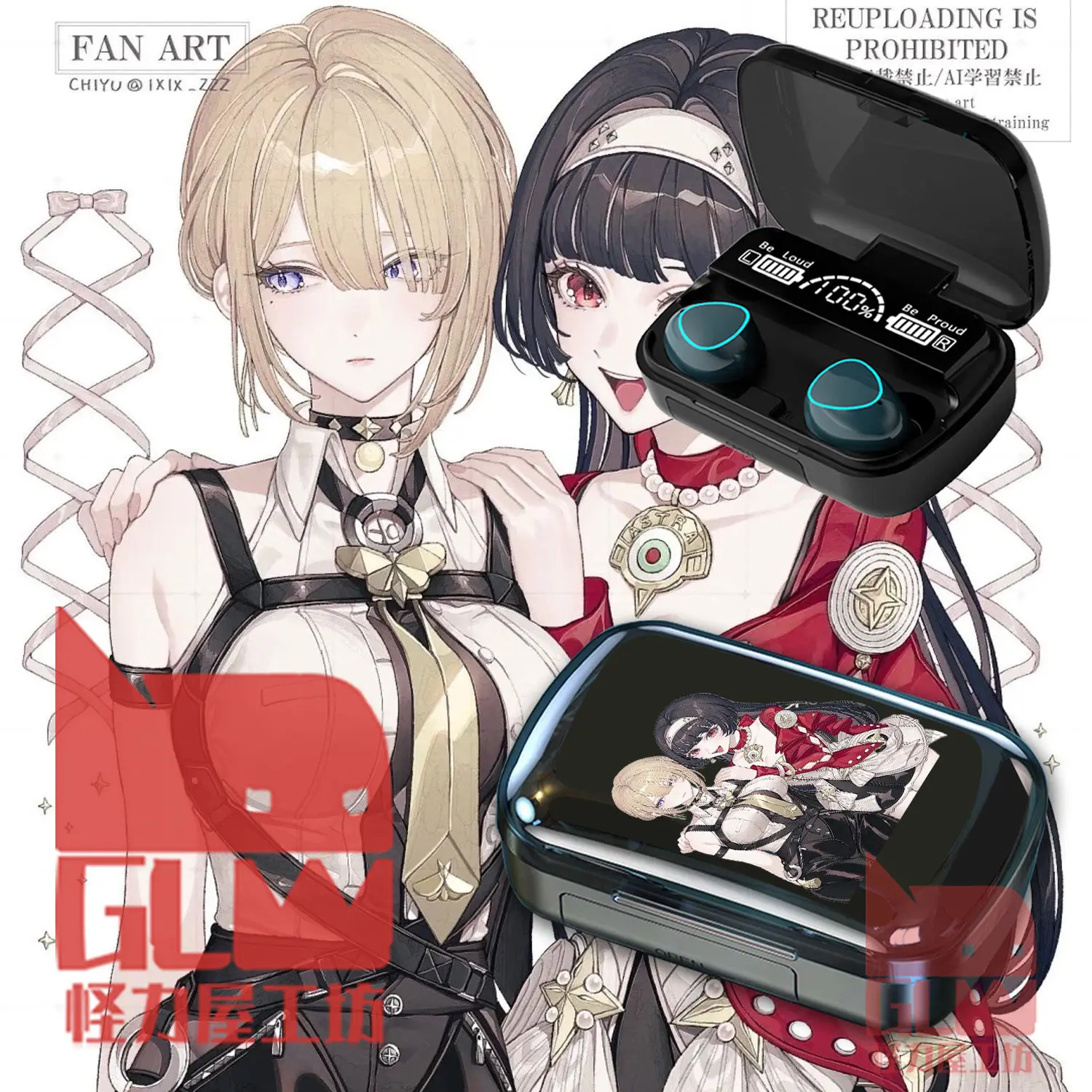 Zenless Zone Zero Evelyn Chevalier سماعات رأس لاسلكية عالية الجودة بلوتوث 5.0 IPX5 HIFI داخل الأذن سماعة الألعاب سماعات الألعاب