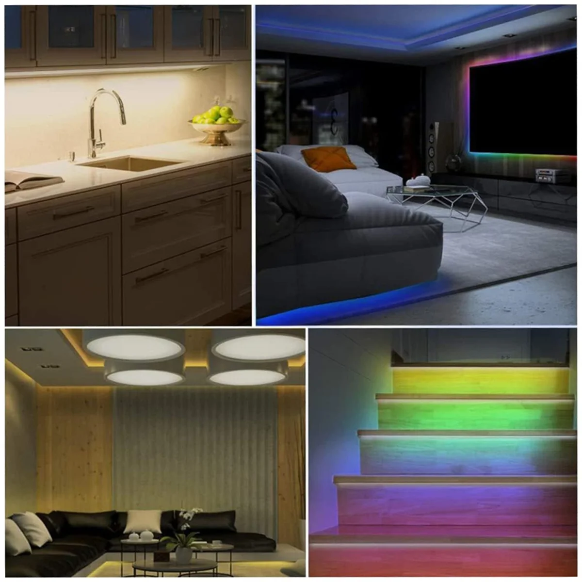 AT59 DC 5V 5050 RGB ストリップ LED ライトバッテリー駆動 Led ストリップ屋内屋外 24key コントロールリモート 5 メートル