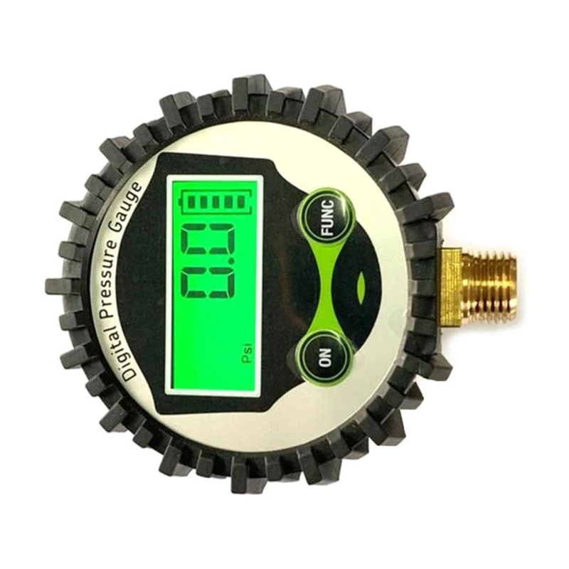 เครื่องวัดความดันสูงแบบดิจิตอล Manometer พร้อมขั้วต่อด้านล่าง G1/G1/2 และตัวป้องกันยาง 0-250psi ความละเอียด 0.1psi Dropship