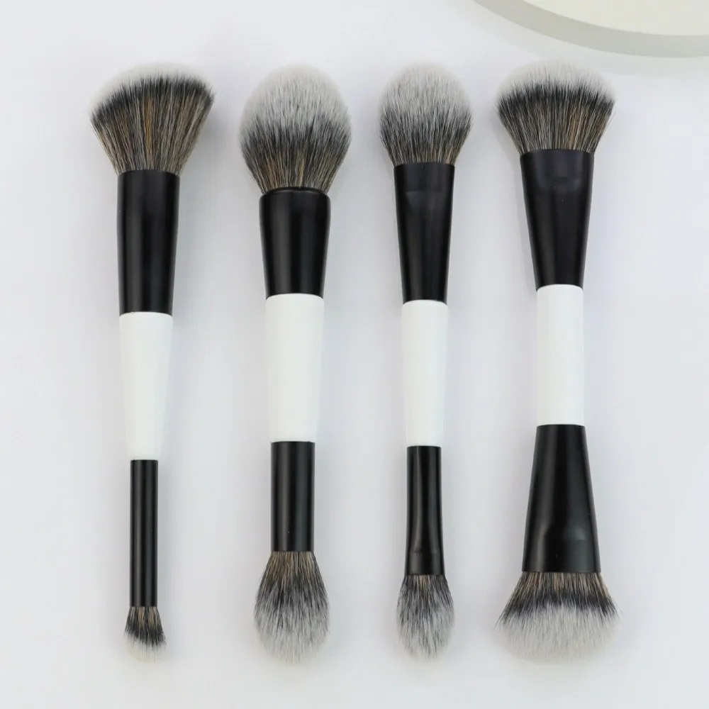 Brosse de Contour F4 à double extrémité pour le visage, haute couverture, cosmétique, beauté, fard à paupières, correcteur, poudre polyvalente, Blush
