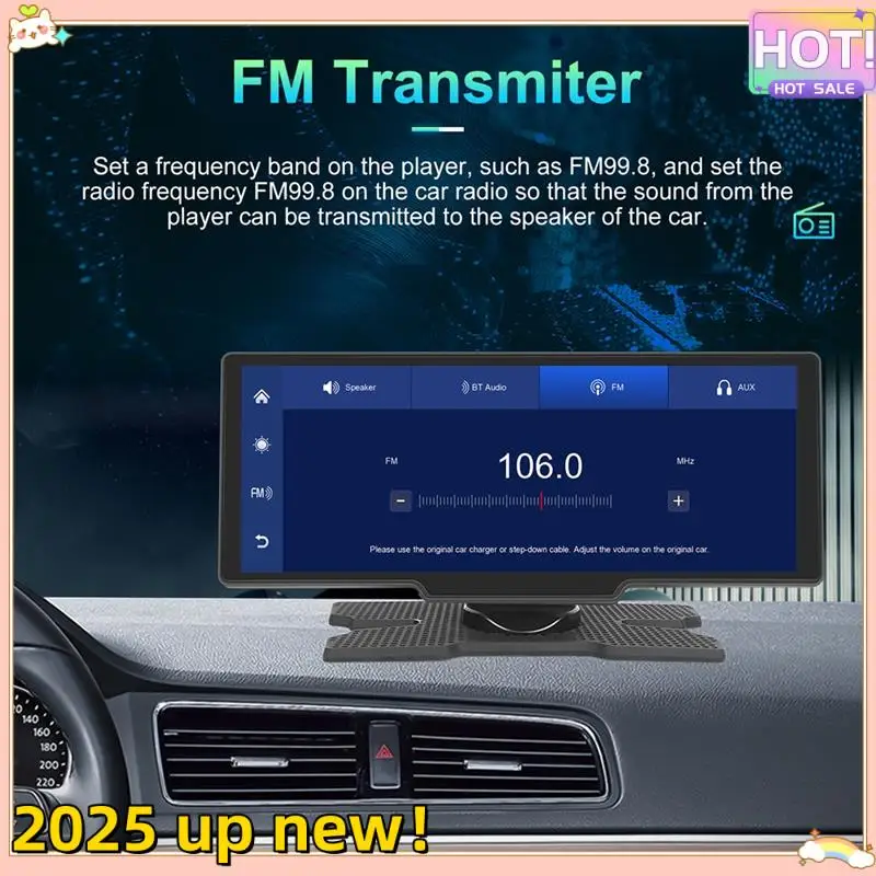 

Superior Quality-Wireless Carplay Screen For Car, 10.26 Inch Portable Car Audio With Backup Camera, FM/GPS/AUX/Mirror Link/Andro