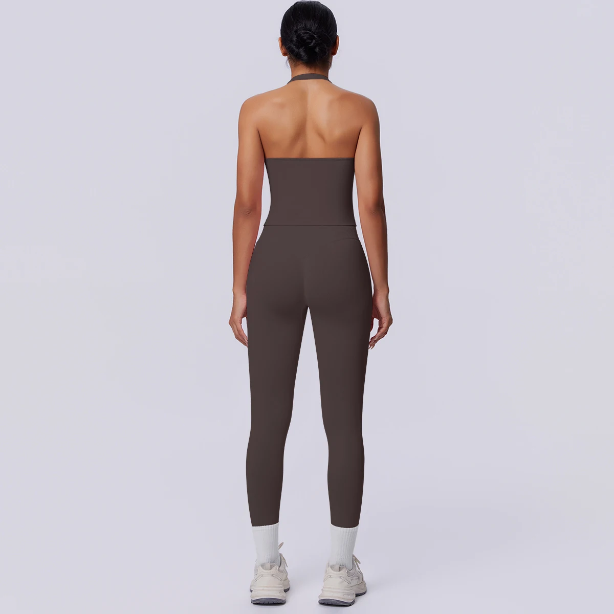 Sport Fitness Kleidung Damen Yoga Set Sommer Gym Lauf-Workout Top Yoga Weste Einfarbige Po-Formende Fitness Hose Yoga Set – Detail 33