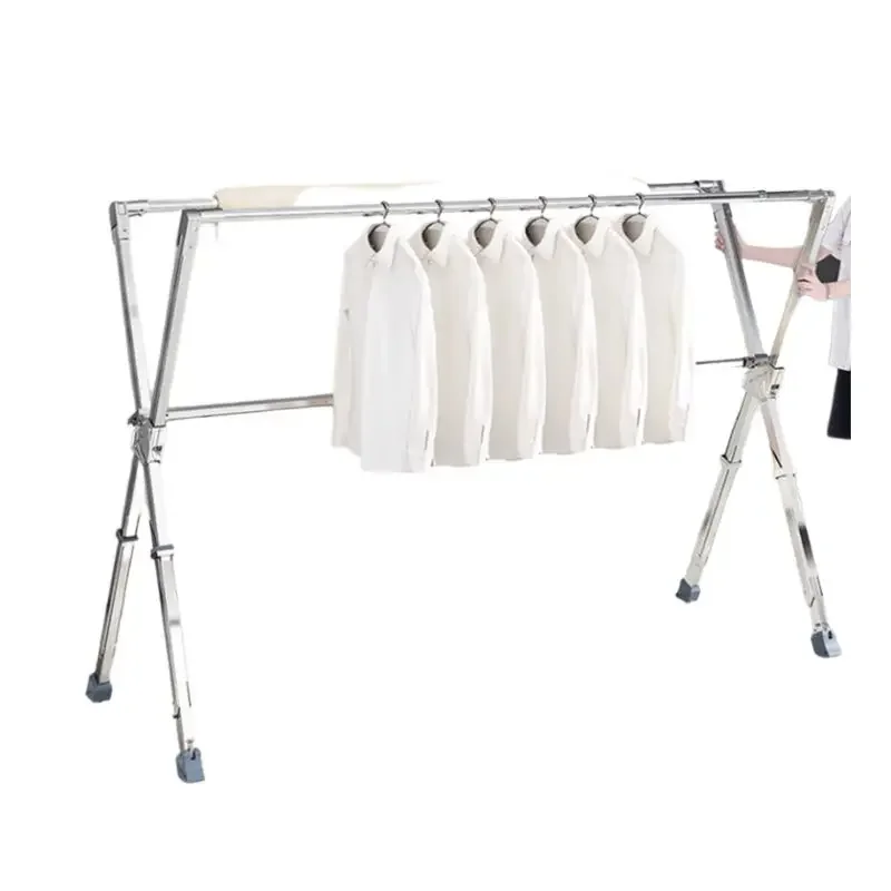 Long Movable Hanger Rack Nordic Pretty Adults Foldable Organizer Hanger Rack Kids Trouser Percheros Para Ropa Home Furniture