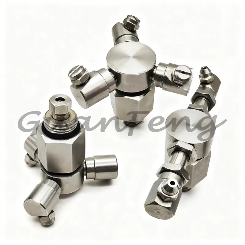 360° Rotary Cleaning Nozzle SS304 Stainless Steel, Automatic High Pressure Nozzle for Car Wash & Industrial Dust Spraying