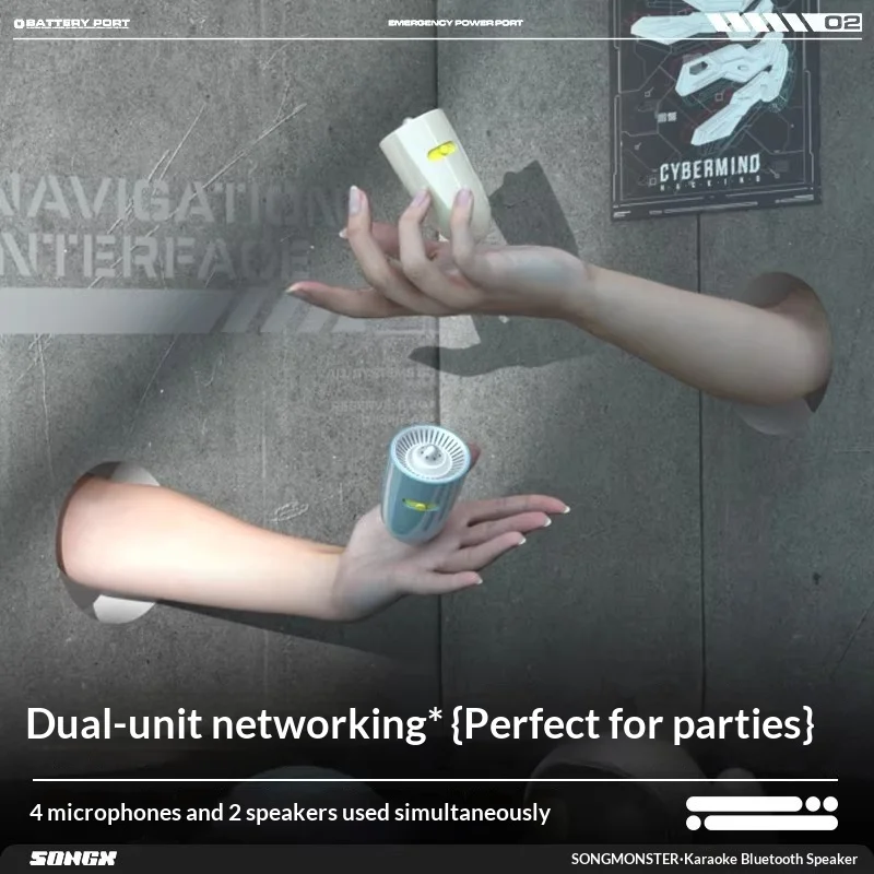SONGX الصوت المزدوج ميكروفون Duet 15 واط المتكلم الموسيقى ميني الوحش في الهواء الطلق KTV سمّاعات بلوتوث جهاز صوت عالي الجودة