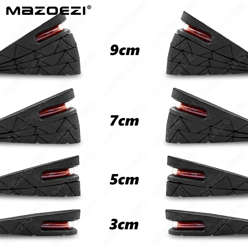 1 par de plantillas para aumentar la altura de 3cm, 5cm, 7cm, 9cm, plantillas para zapatos de altura Variable, plantillas para hombres y mujeres, almohadillas para zapatos absorbentes de aire