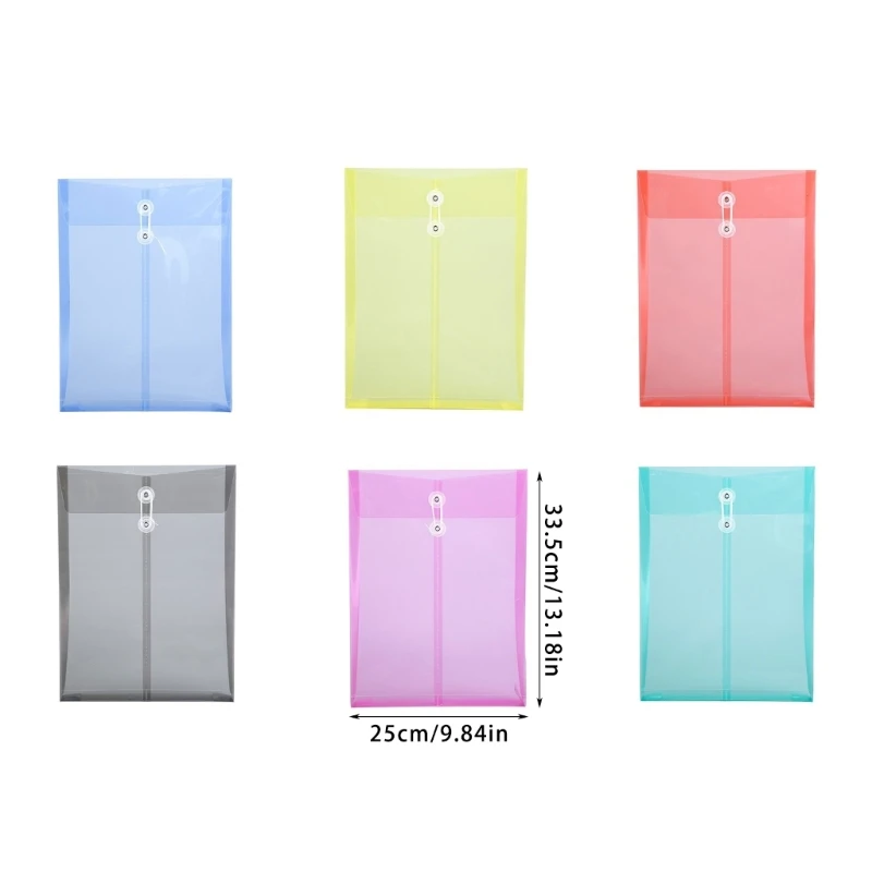 10Pcs Legal Size Envelopes with String Closure Water Resistant Expandable Folder