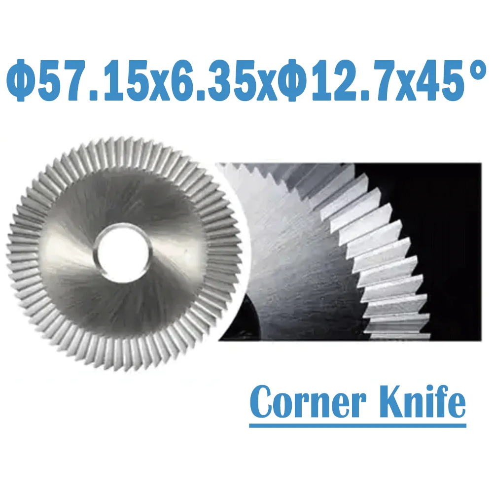 

Φ57.15x6.35xΦ12.7x45° Key Machine Cutter HSS M35 Corner Knife Angle Miling Cutter For ILCO 022/027/027A ,Taylor KD1/KD1A/KD5/KD6