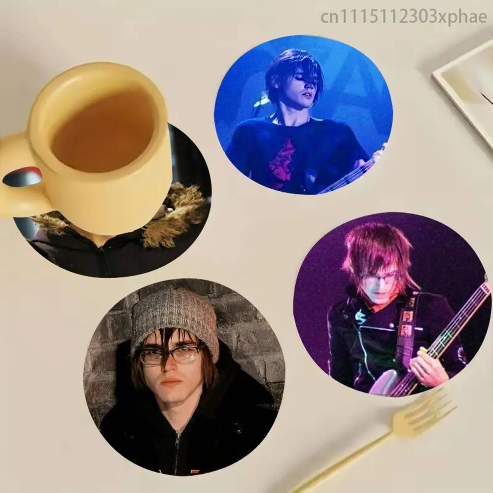 M-Mikey Way M-MCR Wooden Coaster Set, A Must-Have For Holiday Parties, Suitable For Bars, Offices , Size 10cm X 10cm