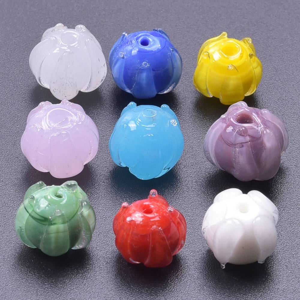 10/20pcs/Lot Flower Spacer Bead With Small Hole Glass Beads For Jewelry Making Supplies Retro Vintage DIY Accessories Findings