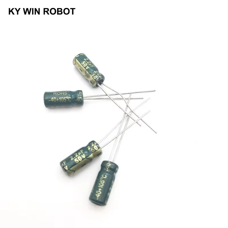 50pcs/lot 2.2UF 50V 2.2mf 105C 5X11mm Aluminum Electrolytic Capacitor 50V2.2UF radial lead 50pcs
