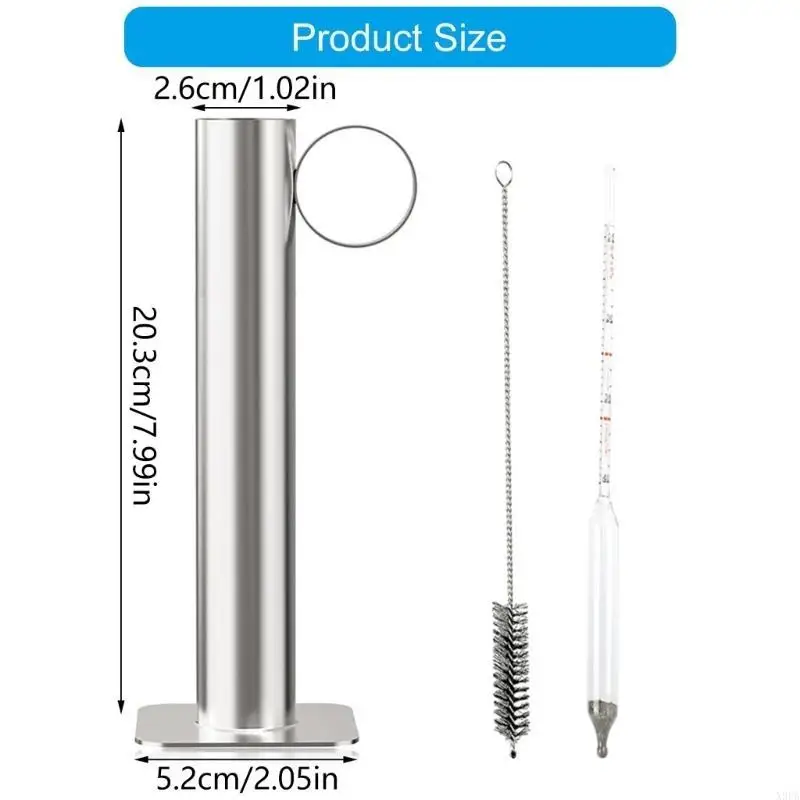 

X9FA Accurate Maple Syrup Hydrometer Test Cup Set with Stainless Steel Design Perfect for Measuring Sugar Content in Syrup