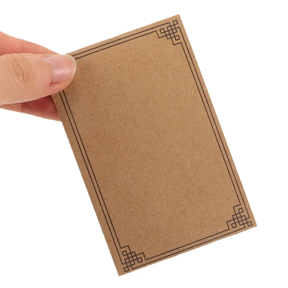 50 Pcs Brown Envelopes Cash for Budgeting Coin Library Card Pockets Khaki Money