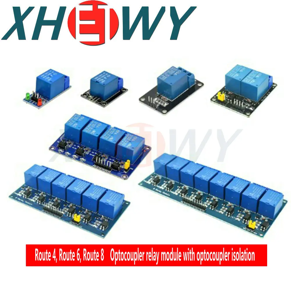 Módulo de relé con optoacoplador, salida de 4, 6, 8 canales, 5V, módulo de relé de 8 vías para Arduino