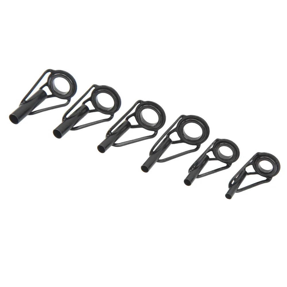 35 قطعة الفولاذ المقاوم للصدأ ، السيراميك الصيد رود تلميح طقم تصليح 7 أحجام الأسود قصبة صيد خشبية طقم تصليح الصيد رود العيينة طقم تصليح #2