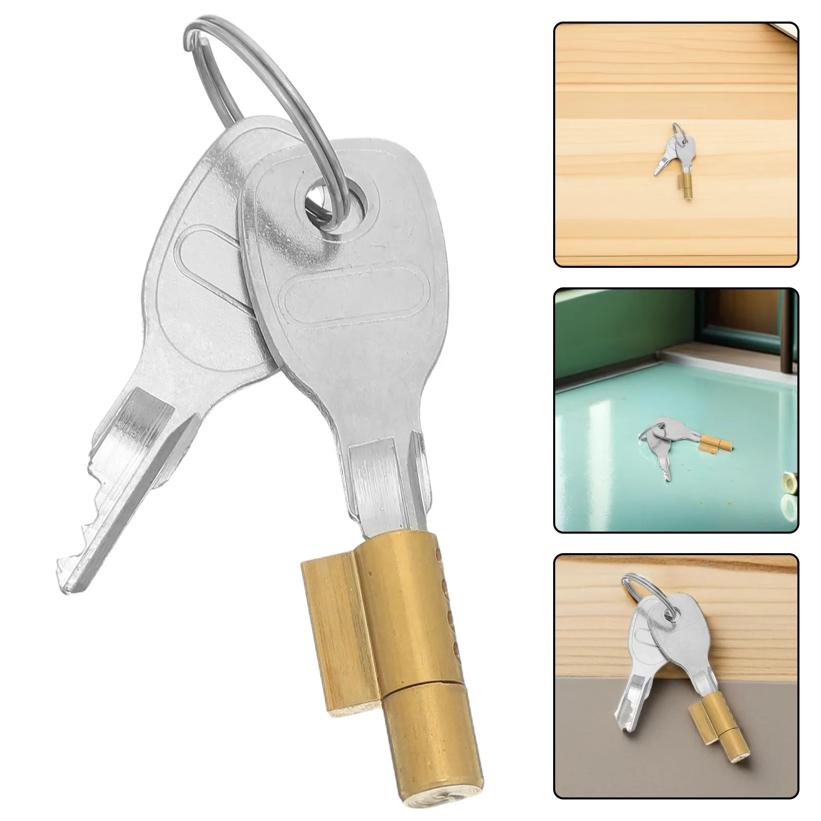 Glass Cabinet Lock Metal Cylinder Lock for Sliding Glass Showcase Jewelry Display Collectibles Retail Keyed Security