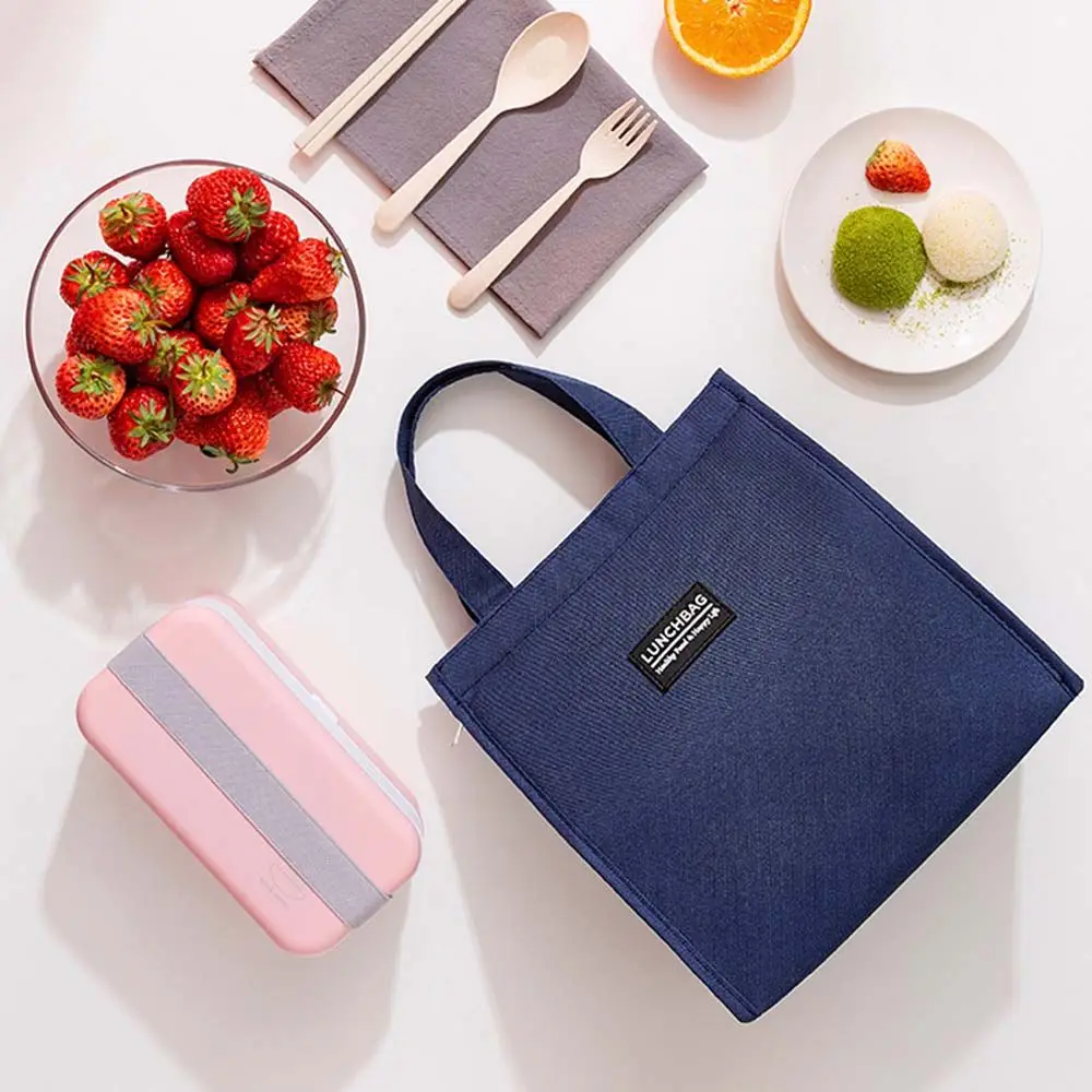 Waterproof Picnic Tote Storage Bags Grocery Bag Camping Casual Bag Letter Canvas Handbag Lunch Organizer Lunch Bag Lunch Box