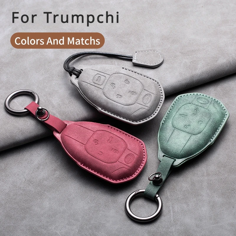 Leather Car Key Case Cover For GAC Trumpchi GS4 GM8 GA3 GA6 SGS7 GA4 GS5 GS3 Legend GS8 Empow J11 J12 J13 J14 J15 J16 Key Bag