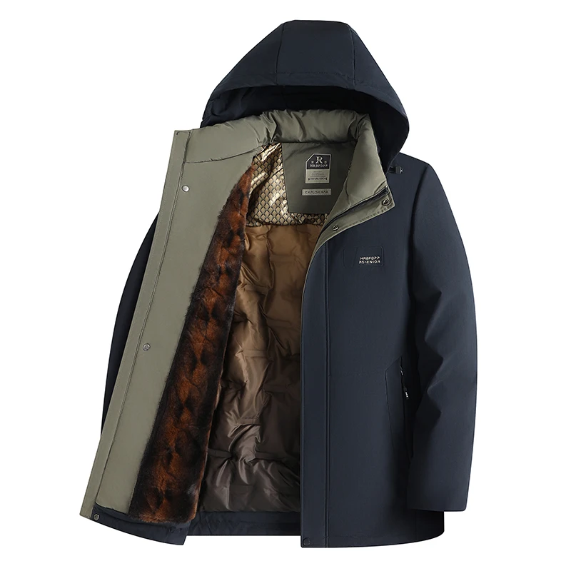 Chaqueta desmontable para hombre, abrigo de algodón similar al alféizar, parkas gruesas y cálidas a la moda, novedad de invierno, 2024