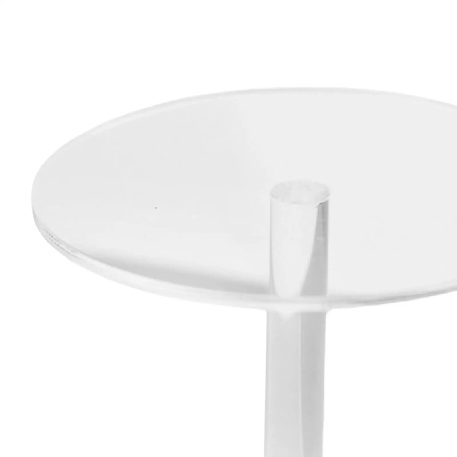 

Dollhouse Miniatures Round Table Furniture Acrylic Desk Realistic Modern 1 12 Scale for Children DIY Decor