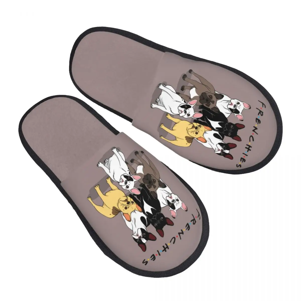 

Пользовательские забавные французские тапочки для гостей с французским бульдогом для спальни, женские домашние тапочки с собаками и животными