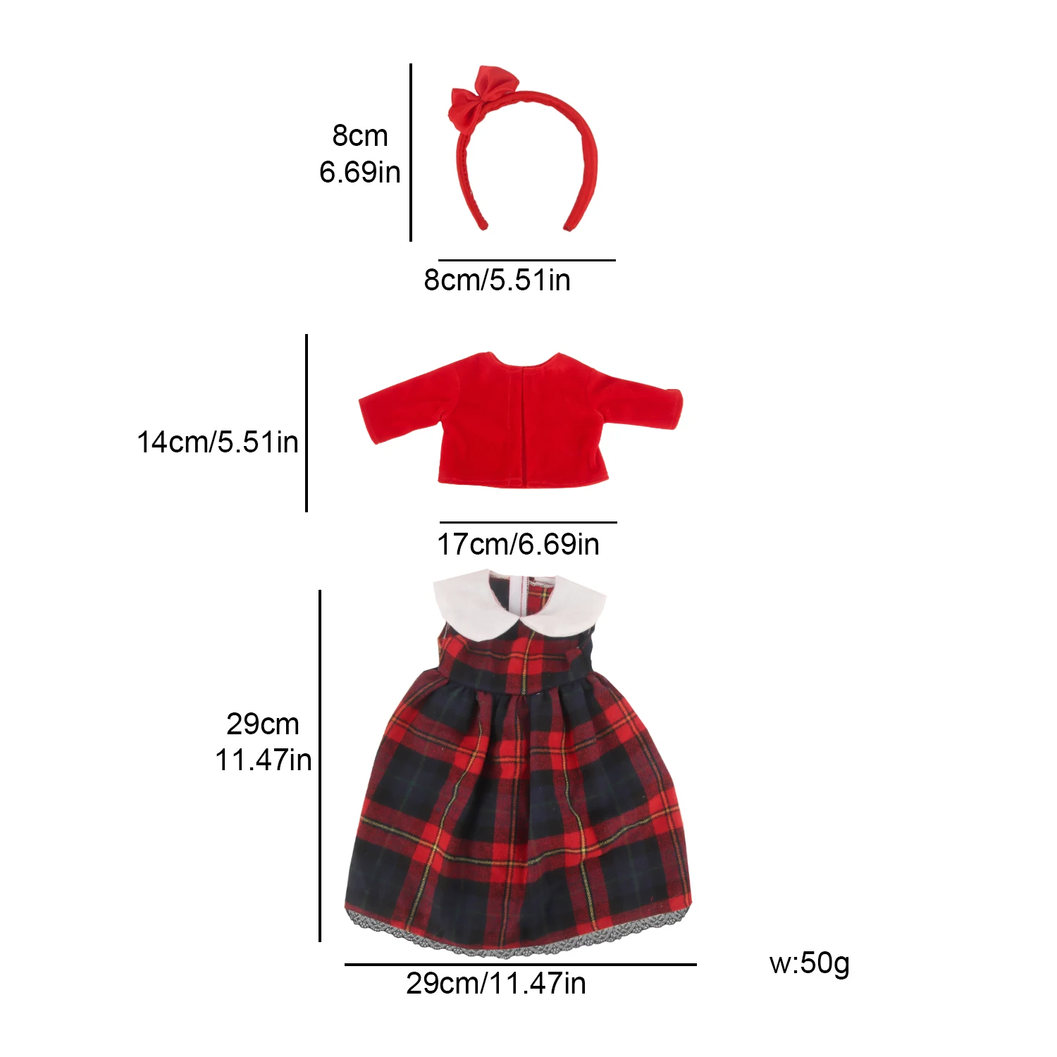 Scottish Plaid Skirt Set For 18 Inches American Doll School Uniforms Dress+Coat Clothes Suit For 43cm Baby New Born&Og Girl doll