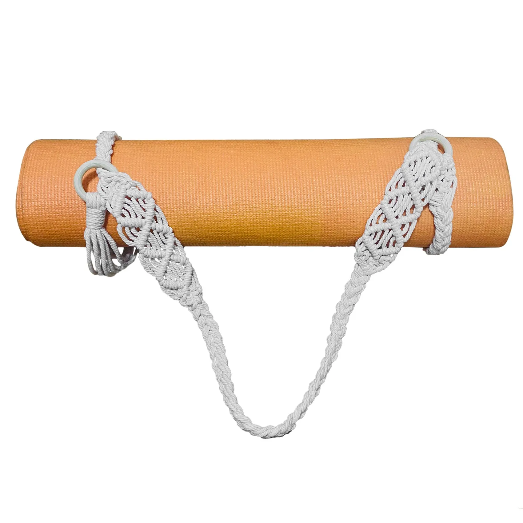 Tracolla per tappetino da yoga Tracolla regolabile fatta a mano Boho Crochet Macrame per tappetino da yoga Pilates Esercizio Fitness CALDO