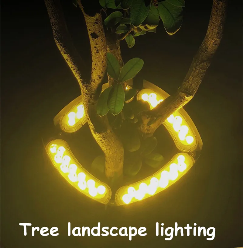 Imagem -02 - Ring Splicing Tree Lights Led Outdoor Impermeável Jardim Villa Luz Paisagem Jardim Iluminação Holofotes Backlight para Árvores 12w