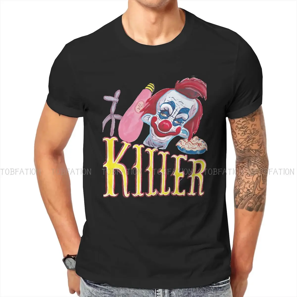 Collector Retro Style TShirts Killer Klowns from Outer Space horror Film Male Harajuku Pure Cotton Tops T Shirt Round Neck