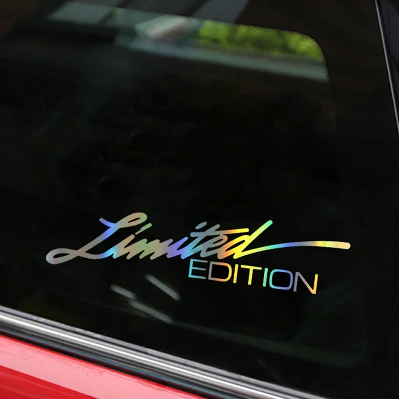 LIMITED EDITION English Stickers Car Laser Reflective Sticker Decals Car Body Glass Styling Decoration Auto Exterior Accessories