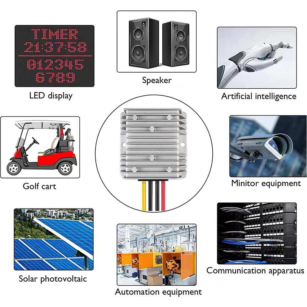 

360W Voltage Step-Up 12V To 24V Converter IP68 Waterproof Rating Natural Heat Dissipation Design Waterproof Power Supply Unit