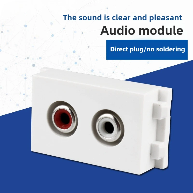 The 128-type AV panel ground plug module can supply audio solder-free module combination panel AV audio module