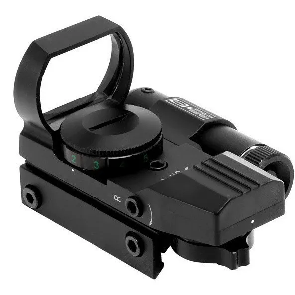 4-grid optical element tactical sight with red and green laser, reflective cross sight collimator sight, suitable for 20mm track