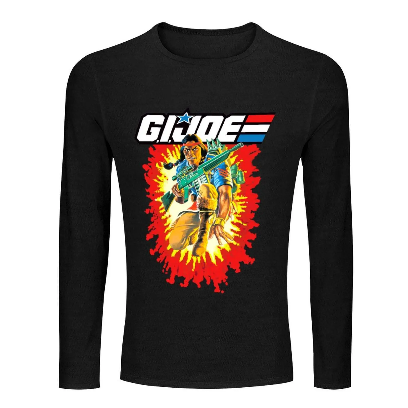 GI Joe Spirit toy card back design Long T-Shirt sublime t shirt anime oversized t shirt men