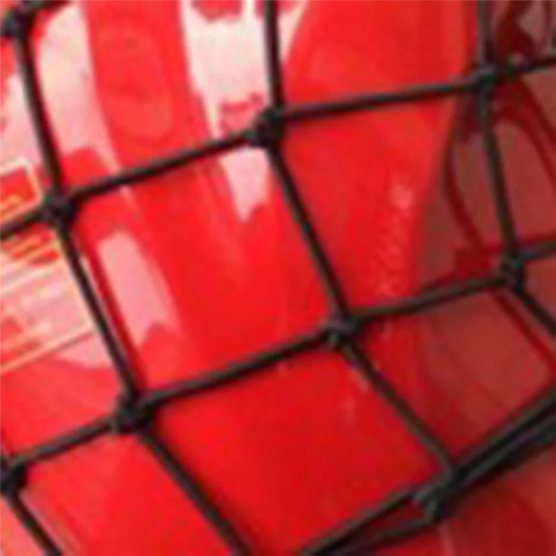 

L38A-1 Piece Motorcycle Bicycle Cargo Net Featuring 6 Adjustable Hooks And Tight Mesh Black Black Latex+ABS