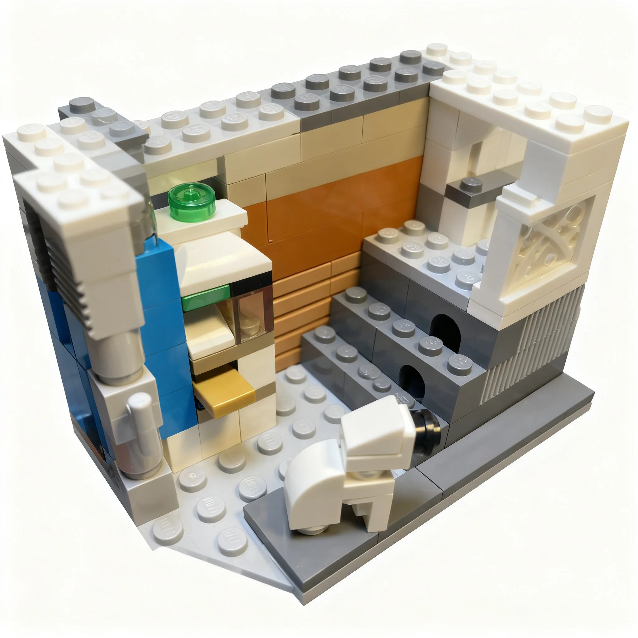 606pcs MOC Apartment & Library Creator Creator 3-in-1 Model Building Blocks Toy Architecture Christmas Gift Creative 3D DIY