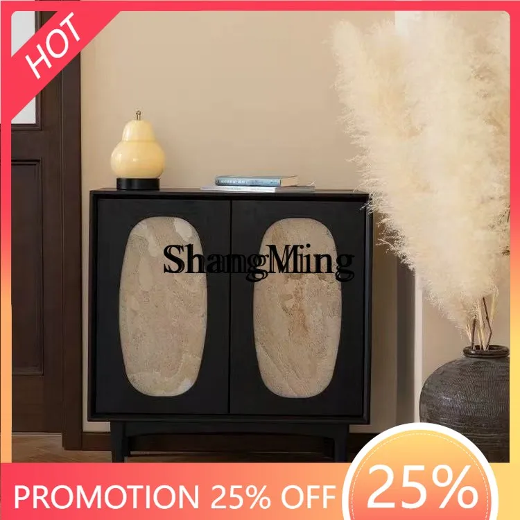 

ZYY Exquisite Premium Household Simple Dining Side Locker Solid Wood Tea Retro Storage Cabinet