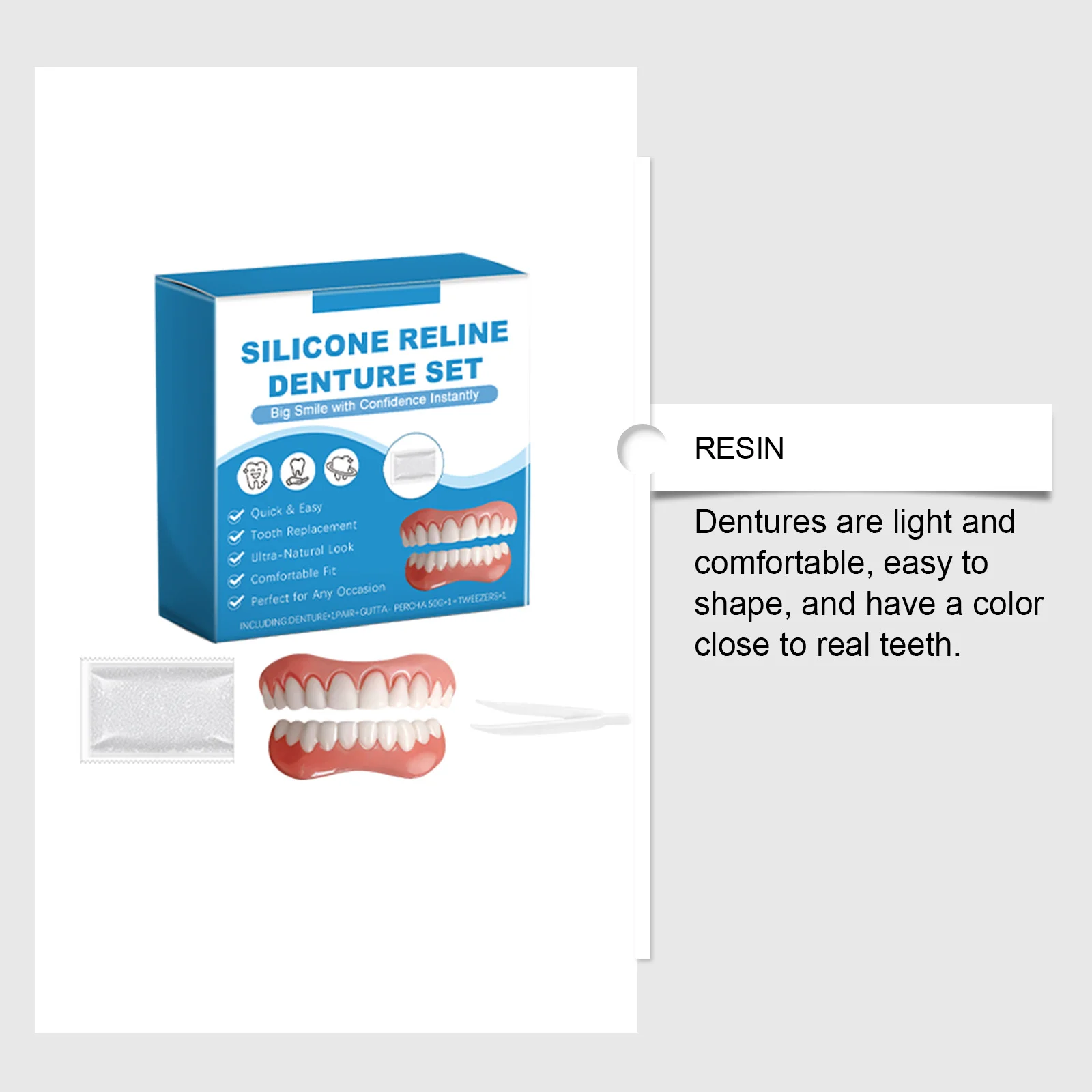 سيليكون Reline مجموعة أسنان الأسنان العلوي السفلي غطاء الأسنان وهمية الفجوات وصمة عار تقويم الأسنان الأقواس لينة طقم أسنان الكبار قابل للتعديل #5
