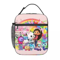 Gabbys Dollhouse Portable Lunch Box Women Multifunction Cartoon Anime Tv Thermal Cooler Food Insulated Lunch Bag School Children