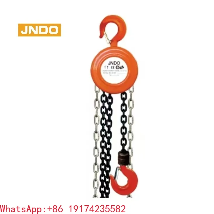 1T 3m Round Type Hand Chain Hoist Suitable for Construction, Workshop, Equipment Maintenance