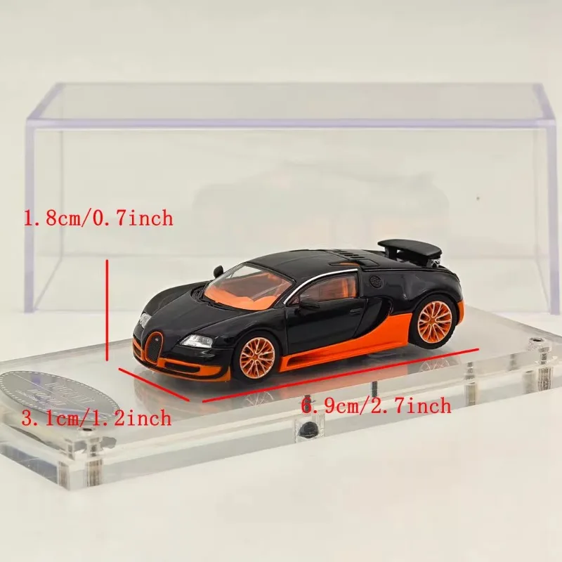 Diecast 1/64 Size Bugatti Veyron Model Car Bugatti Super Sport Alloy Car Model Toys for Boys Collection Display Original Box