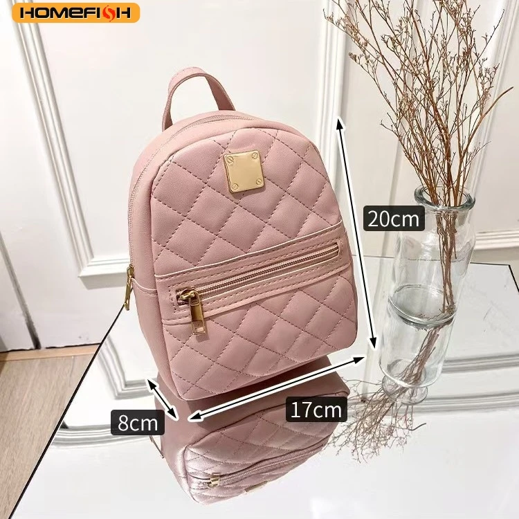 1. HOMEFISH Large Capacity Daily Commute Bag, Rhombus Check Print Casual Shoulder Backpack, Portable Crossbody Mobile Phone