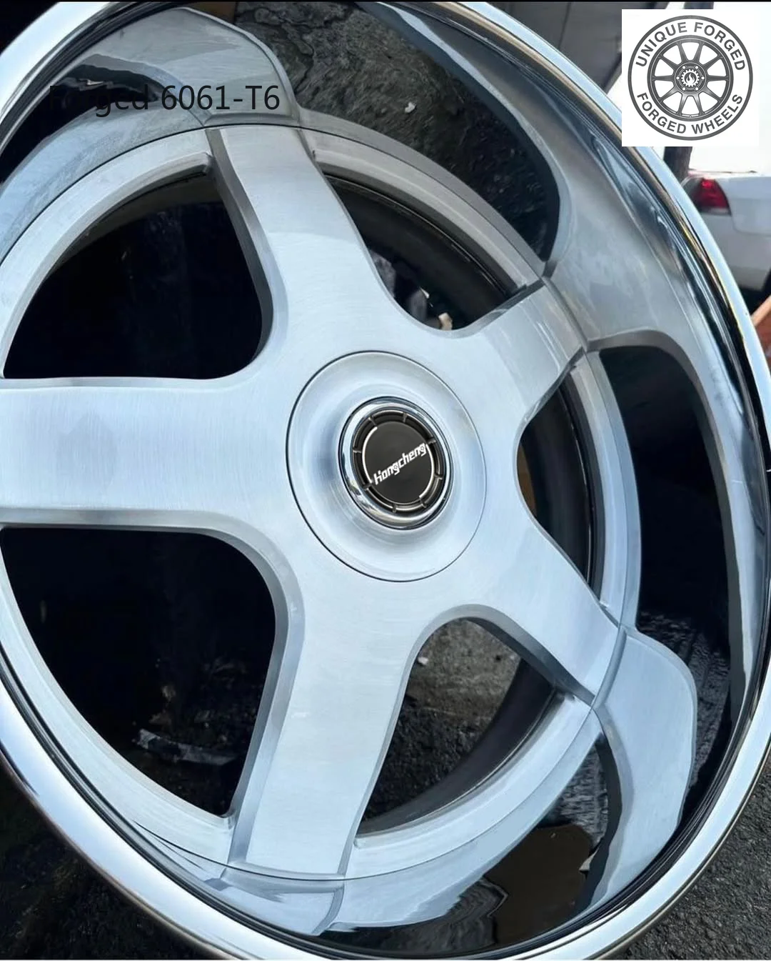 

2026 New Design 2 Piece Custom 22 24 26 28 30 Inch Forged Wheels 5*5 5x127 78.3 Chrome Polish Brushed Wheels