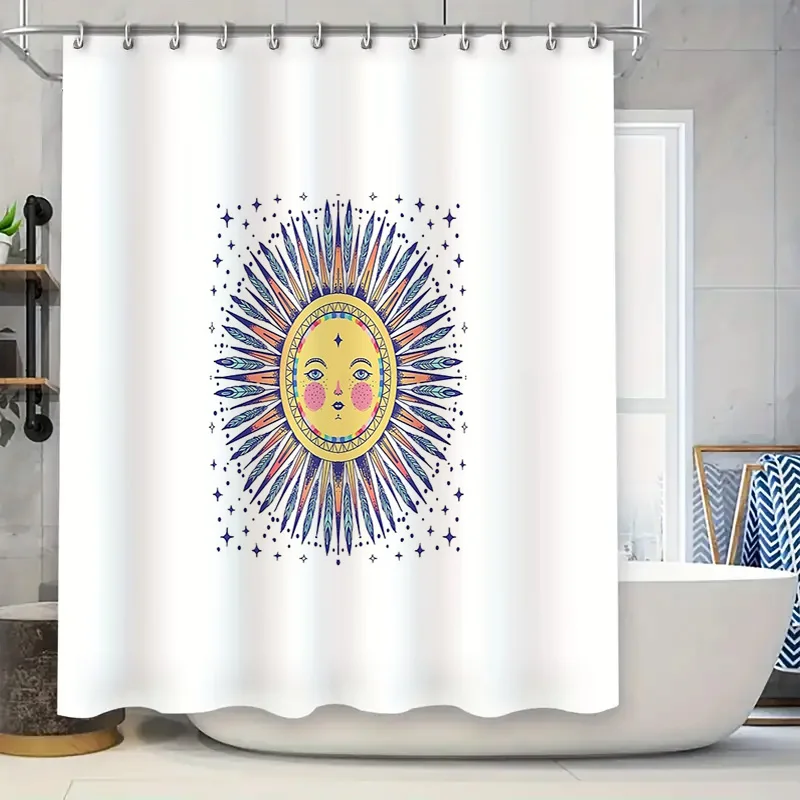 

Boho Shower Curtain Nature Landscape Scenic Backdrop Bathroom Decor Farmhouse Rustic Wall Tapestry Home Textile