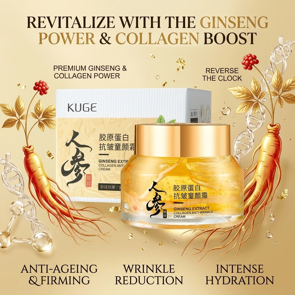 Gold Ginseng Face Cream Polypeptide Moisturizing Facial Serum Ginseng Cream For Skin Care Cream 24k Gold Ginseng Serum