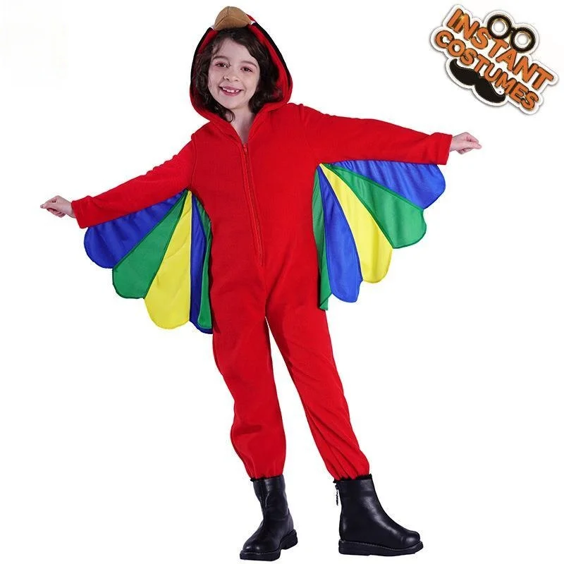 

Детский реквизит для выступлений с попугаем на Хэллоуин, костюм животного, ролевая одежда для выступлений на сцене, наряд на тему милой птицы